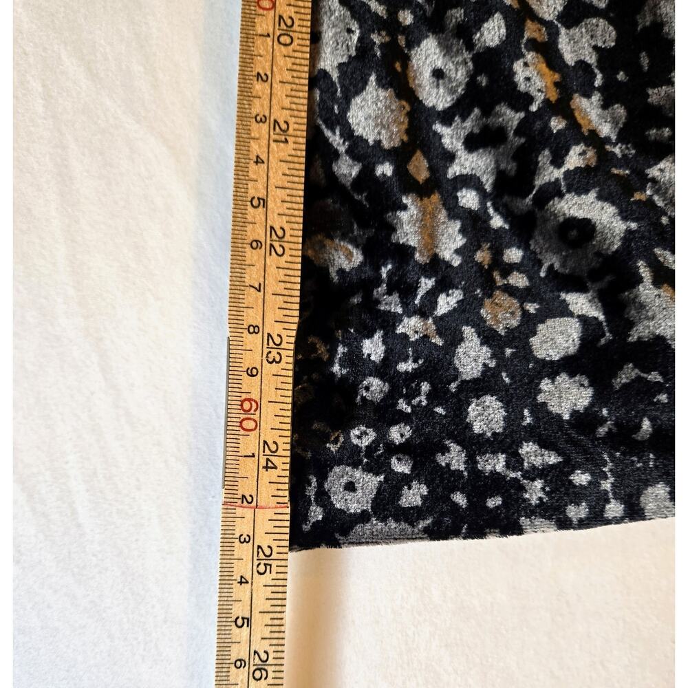 Elevenses by Anthropologie Femme Size 6 Black Velvet Blazer Button Front Lined - Picture 9 of 13